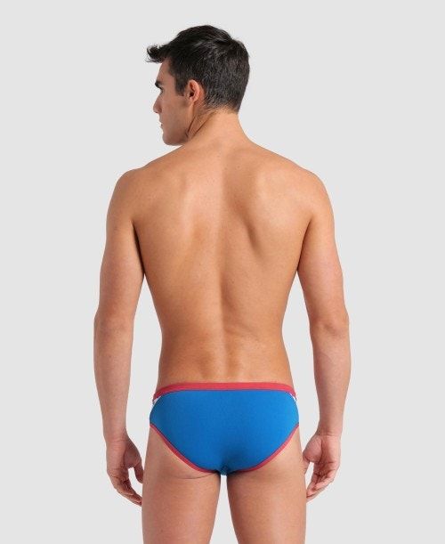 Slip Uomo Arena Icons Brief Blu Rosse | 68507ZYJG