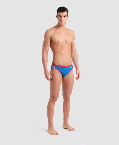 Slip Uomo Arena Icons Brief Blu Rosse | 68507ZYJG