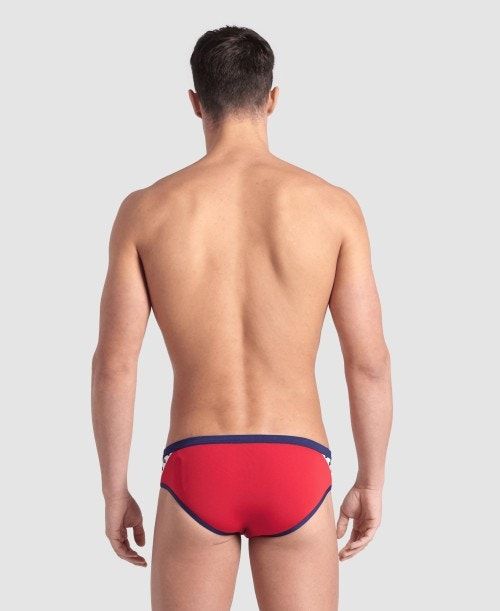 Slip Uomo Arena Icons Brief Rosse Blu Marino | 78390WEFT