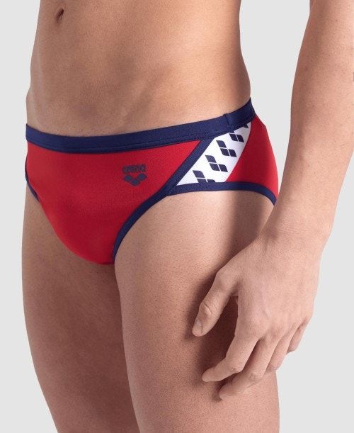 Slip Uomo Arena Icons Brief Rosse Blu Marino | 78390WEFT