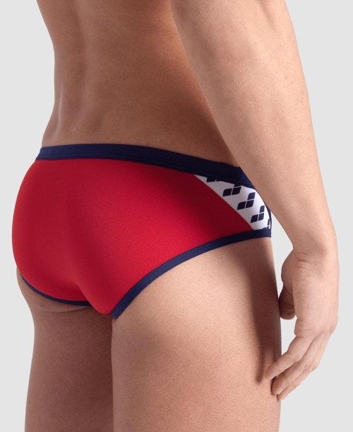 Slip Uomo Arena Icons Brief Rosse Blu Marino | 78390WEFT