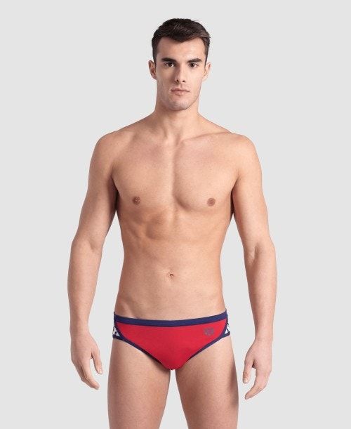 Slip Uomo Arena Icons Brief Rosse Blu Marino | 78390WEFT