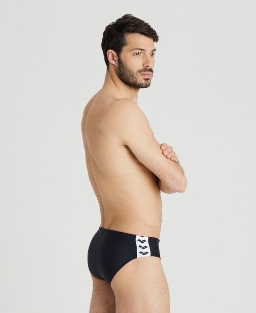 Slip Uomo Arena Icons Solid Brief Nere | 69271JVPG