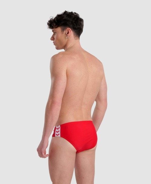 Slip Uomo Arena Icons Solid Brief Rosse | 12076HZGU