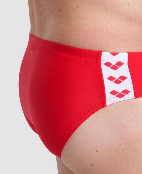 Slip Uomo Arena Icons Solid Brief Rosse | 12076HZGU