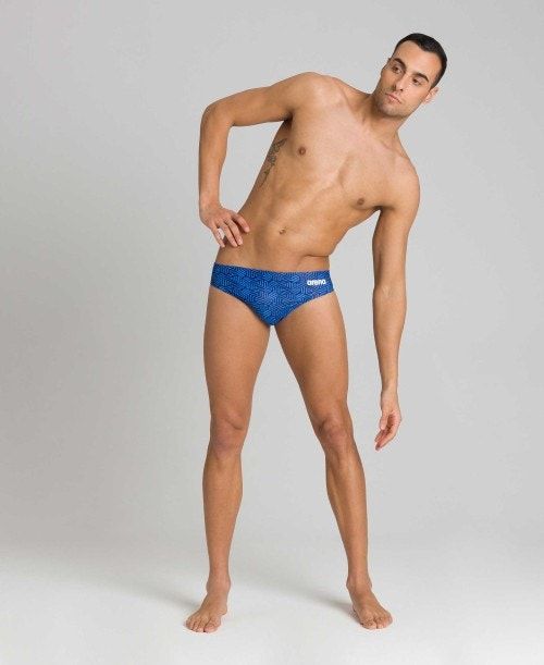 Slip Uomo Arena Kikko Brief Blu Marino Colorate Blu Marino | 67512DULQ