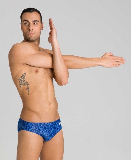 Slip Uomo Arena Kikko Brief Blu Marino Colorate Blu Marino | 67512DULQ