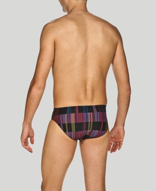 Slip Uomo Arena Mixed Stripes Brief - Maxlife Nere Colorate | 20739DBCZ