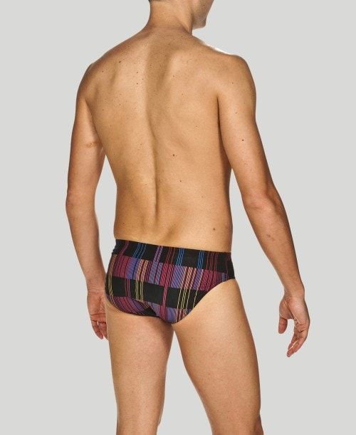 Slip Uomo Arena Mixed Stripes Brief - Maxlife Nere Colorate | 20739DBCZ