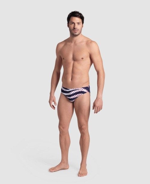 Slip Uomo Arena Multi Stripes Swim Briefs Colorate | 40813NRYO