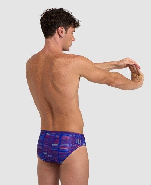 Slip Uomo Arena Slow Motion Brief Blu Colorate | 18632GSTV