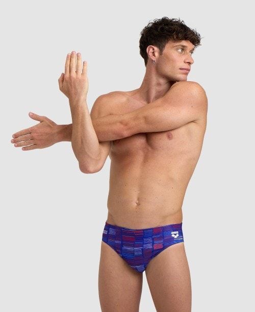 Slip Uomo Arena Slow Motion Brief Blu Colorate | 18632GSTV