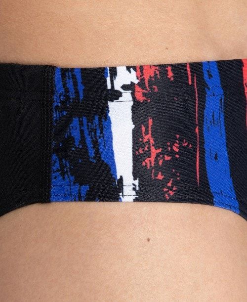 Slip Uomo Arena Team Painted Stripes Brief Nere Colorate Bianche | 07321GUWN