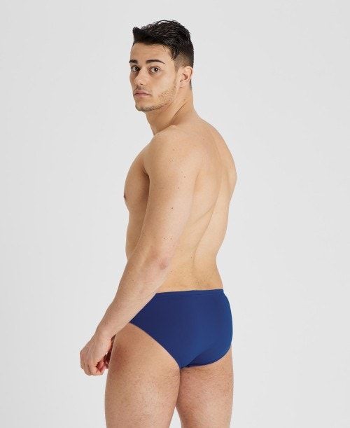 Slip Uomo Arena Team Solid Brief Blu Marino Bianche | 56184SAIX