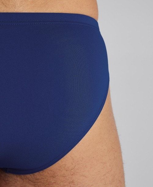 Slip Uomo Arena Team Solid Brief Blu Marino Bianche | 56184SAIX