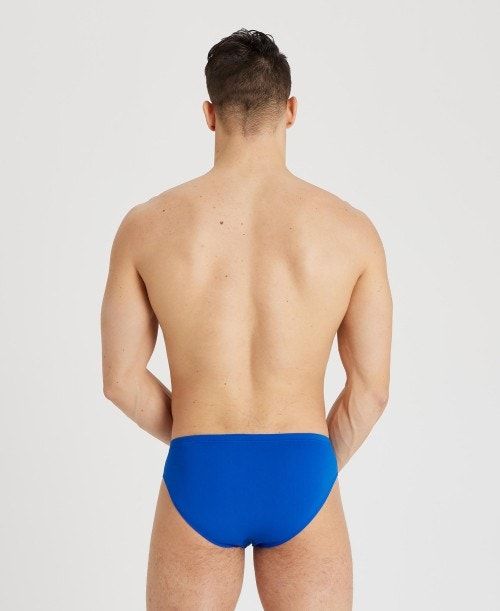 Slip Uomo Arena Team Solid Brief Blu Reale Bianche | 84265SWMF