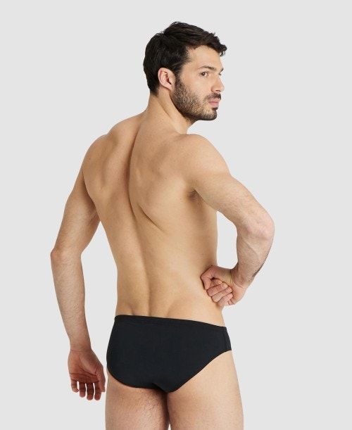 Slip Uomo Arena Team Solid Brief Nere Oro | 50982NHXD