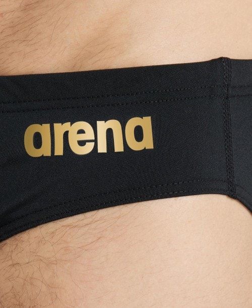 Slip Uomo Arena Team Solid Brief Nere Oro | 50982NHXD