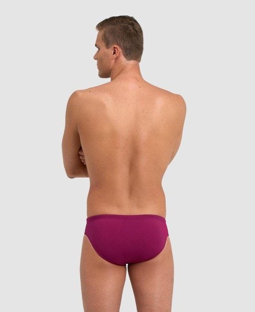 Slip Uomo Arena Team Solid Brief Rosse Bianche | 31604FRHL