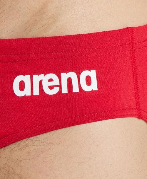 Slip Uomo Arena Team Solid Brief Rosse Bianche | 02587LWSM