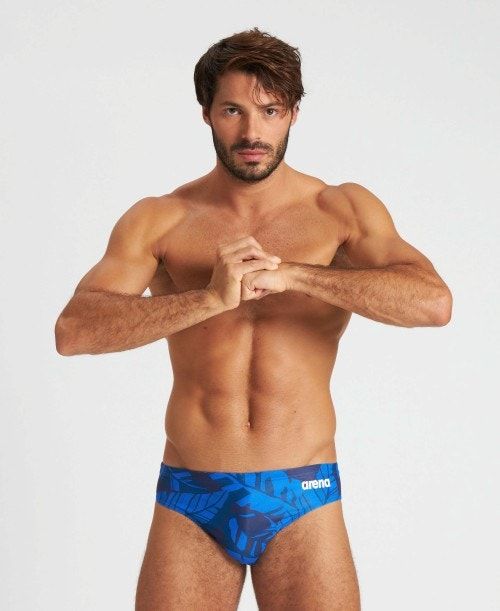 Slip Uomo Arena Tropicals Brief Blu Marino Blu Marino Colorate | 71052TUDK