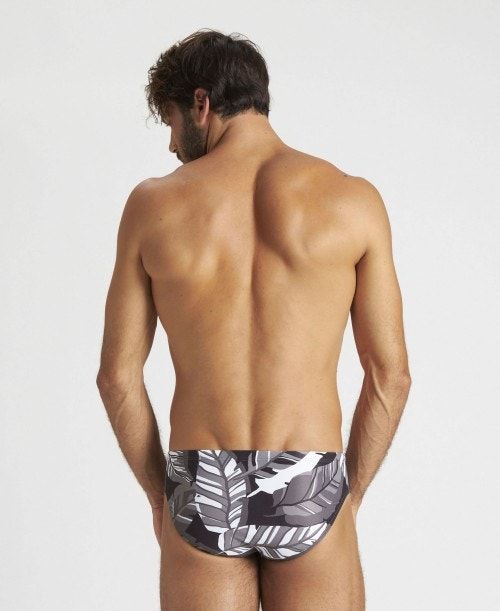 Slip Uomo Arena Tropicals Brief Nere Colorate | 74319NBDM