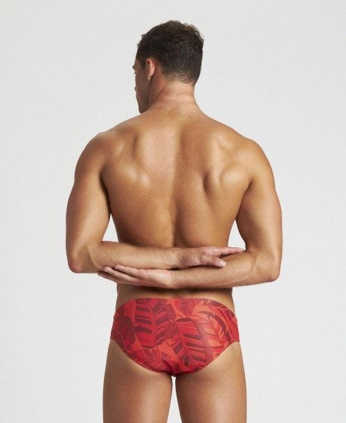 Slip Uomo Arena Tropicals Brief Rosse Rosse Colorate | 79284PVKO