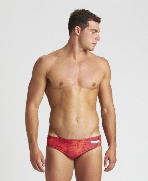 Slip Uomo Arena Tropicals Brief Rosse Rosse Colorate | 79284PVKO