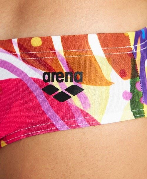 Slip Uomo Arena Tropics Brief Bianche Bianche Colorate | 23651VFKD