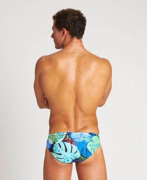 Slip Uomo Arena Tropics Brief Nere Nere Colorate | 08924XVNO