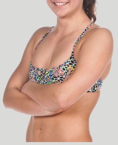 Top Donna Arena Be Top (Bandeau Top) Nere Colorate Gialle | 02784CYVO