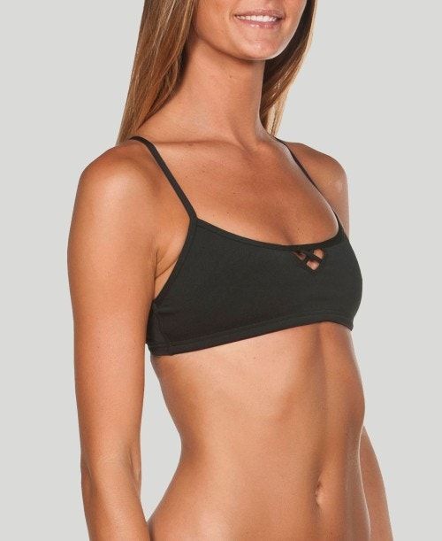 Top Donna Arena Be Top (Bandeau Top) Nere Gialle | 45321JULM