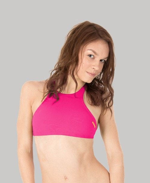 Top Donna Arena Crop Think Top Rosa Gialle | 36978SZLT