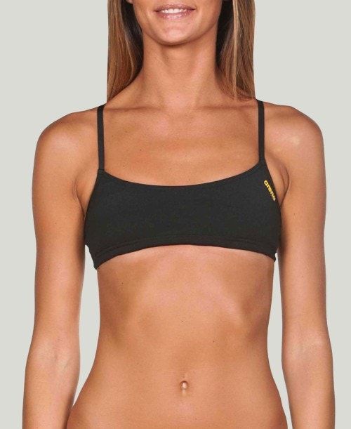 Top Donna Arena Play Top (Bandeau Top) Nere Gialle | 29508RVXW