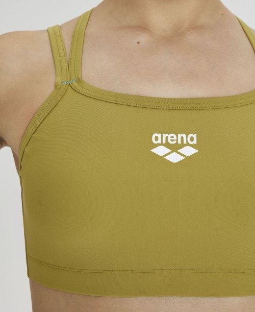 Top Donna Arena Solid Bra Top Verde Oliva | 15798ZABG