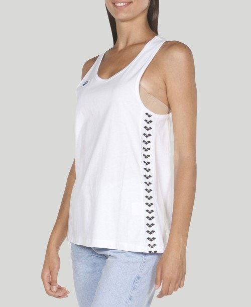 Top Donna Arena Team Tank Top Bianche Bianche Nere | 83047ANCJ