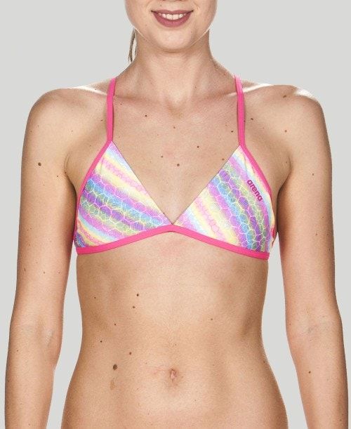 Top Donna Arena Triangle Feel Top Rosa | 19378INWV