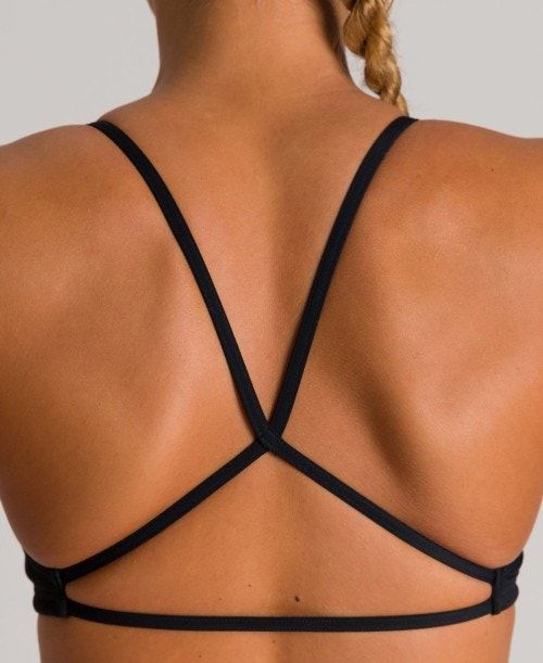 Top Fascia Donna Arena Bandeau Live Nere Gialle | 37094WYUR